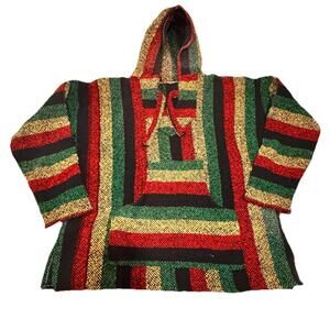 Rasta Mexican Baja Hoodie Size Large